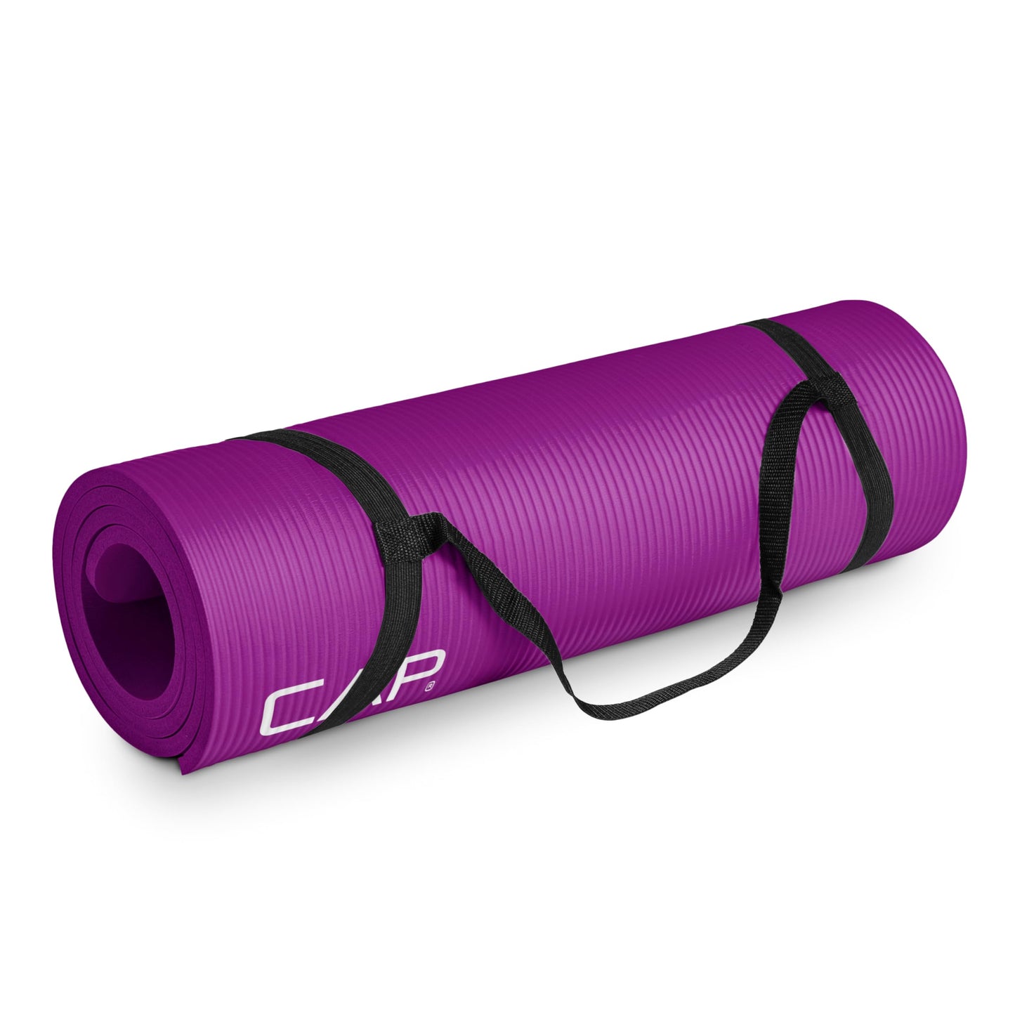 CAP Barbell 1/2-Inch High Density Exercise Yoga Mat with Strap | Multiple Options